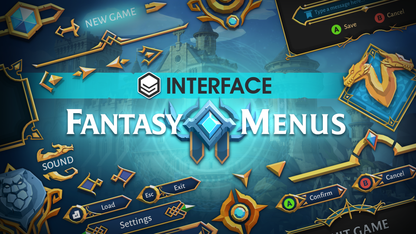 INTERFACE Fantasy Menus title screenshot in 4K definition