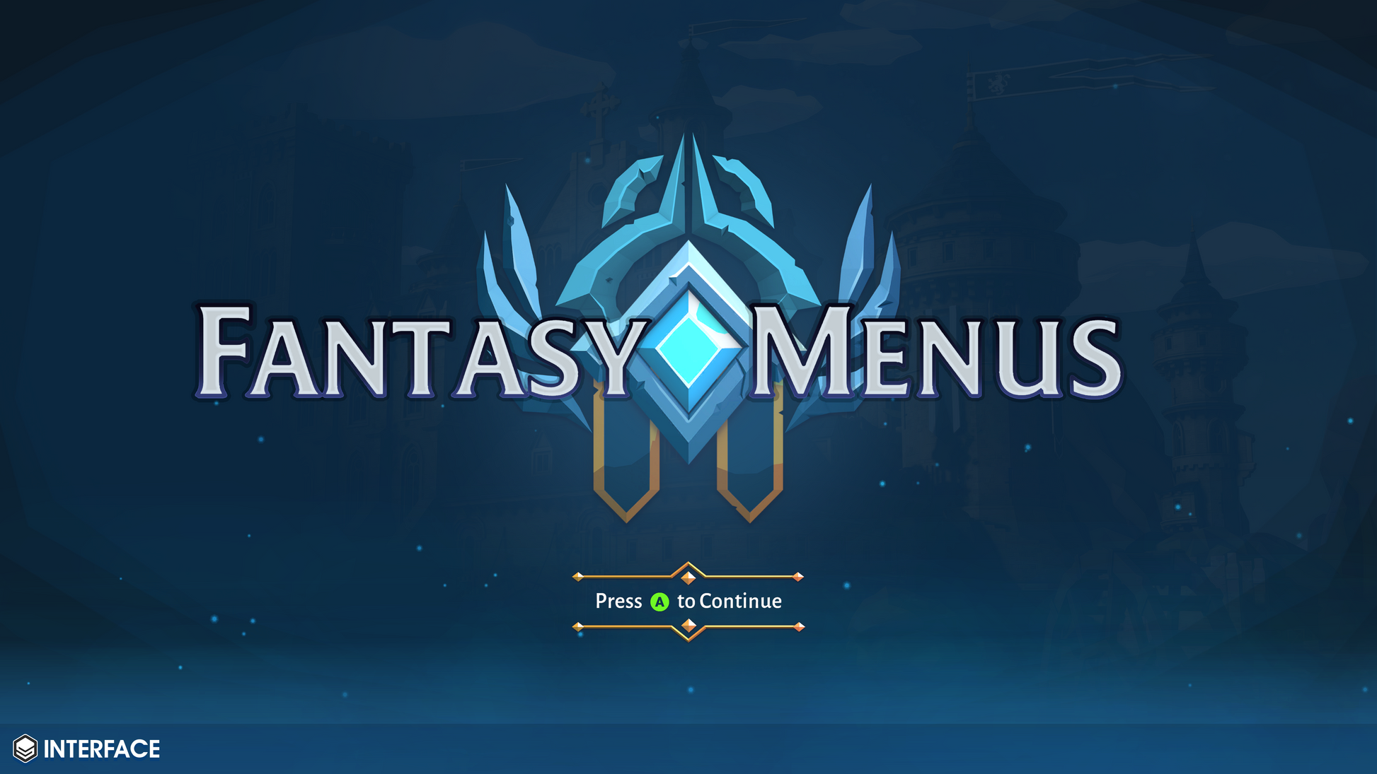 INTERFACE Fantasy Menu asset pack example for console UI game designers